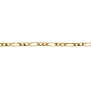 Pulseira de Ouro Masculina ou Feminina 20cm Elo Grumet 2x1 6,42mm 18k C0312