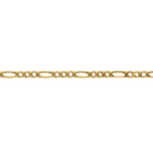 Pulseira de Ouro Masculina ou Feminina 20cm Elo Grumet 3x1 6.33mm 18k C0313