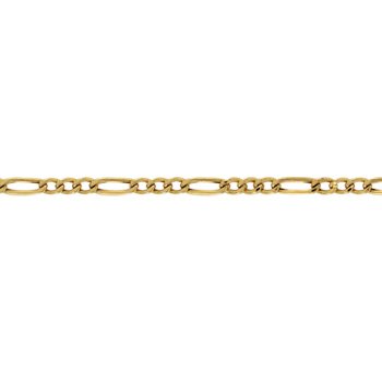 Pulseira de Ouro Masculina ou Feminina 20cm Elo Grumet 3x1 6.33mm 18k C0313