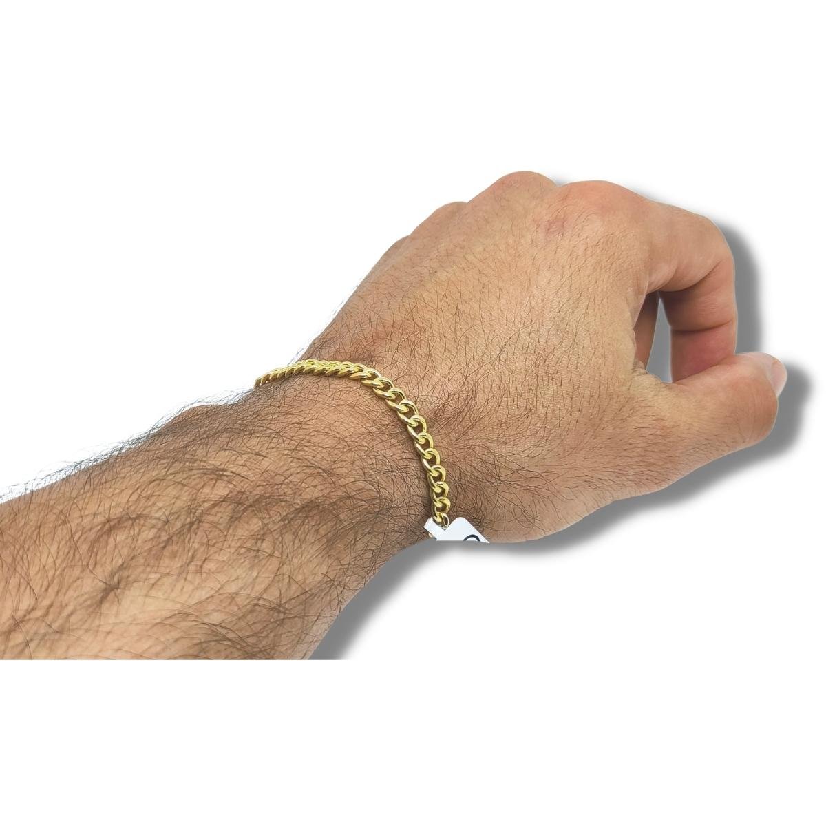 Pulseira de Ouro Masculina ou Feminina 20cm Elo Grumet 5.15mm 18k C0310