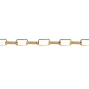 Pulseira de Ouro Masculina ou Feminina 20cm Veneziana 3,9X7,4mm 18k C0602