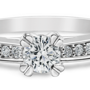Solitário de Prata para Casamento Noivado Namoro Compromisso Cravejado com Zircônias 12x de 1.25mm e 1x 4mm 2906