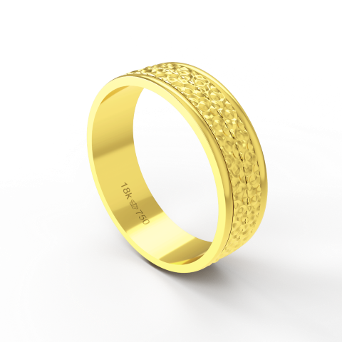 Aliança Bodas de Casamento parte Interna Reta Ouro Branco, Ouro Rose ou Amarelo 18k CBO29
