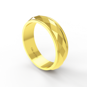 Aliança Bodas de Casamento parte Interna Reta Ouro Branco, Ouro Rose ou Amarelo 18k CBO33