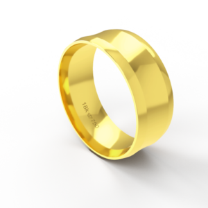 Aliança Casamento parte Interna Anatômica Externo Côncavo Ouro Branco, Ouro Rose ou Amarelo 18k C472R