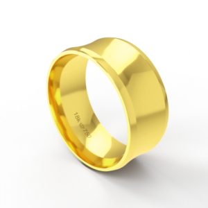 Aliança Casamento parte Interna Anatômica Externo Côncavo Ouro Branco, Ouro Rose ou Amarelo 18k C473R