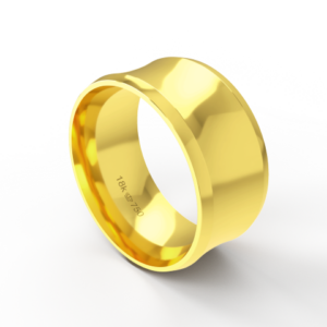 Aliança Casamento parte Interna Anatômica Externo Côncavo Ouro Branco, Ouro Rose ou Amarelo 18k C474R