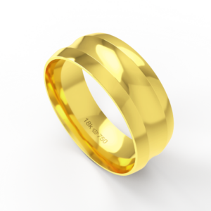 Aliança Casamento parte Interna Anatômica Externo Côncavo Ouro Branco, Ouro Rose ou Amarelo 18k C444R