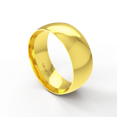 Aliança Casamento Noivado Compromisso parte Interna Anatômica Ouro Branco, Ouro Rose ou Amarelo 18k A80R