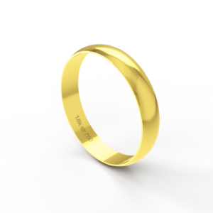 Aliança Casamento Noivado Compromisso parte Interna Reta Ouro Branco, Ouro Rose ou Amarelo 18k A390