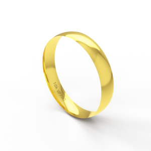 Aliança Casamento Noivado Compromisso parte Interna Anatômica Ouro Branco, Ouro Rose ou Amarelo 18k A400R