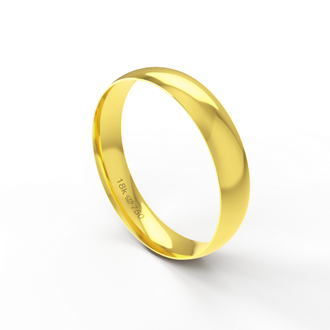 Aliança Casamento Noivado Compromisso parte Interna Anatômica Ouro Branco, Ouro Rose ou Amarelo 18k A430R