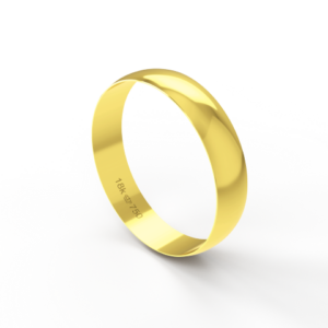 Aliança Casamento Noivado Compromisso parte Interna Reta Ouro Branco, Ouro Rose ou Amarelo 18k A440