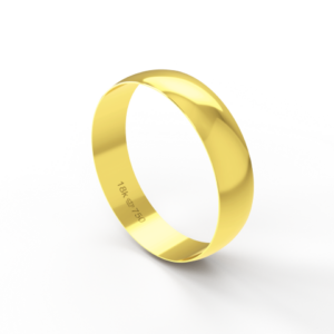 Aliança Casamento Noivado Compromisso parte Interna Reta Ouro Branco, Ouro Rose ou Amarelo 18k A500