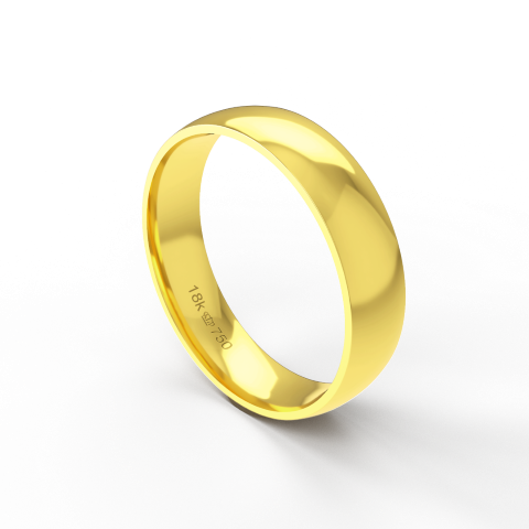 Aliança Casamento Noivado Compromisso parte Interna Anatômica Ouro Branco, Ouro Rose ou Amarelo 18k A500RE