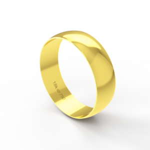 Aliança Casamento Noivado Compromisso parte Interna Reta Ouro Branco, Ouro Rose ou Amarelo 18k A600