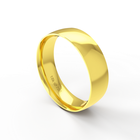 Aliança Casamento Noivado Compromisso parte Interna Anatômica Ouro Branco, Ouro Rose ou Amarelo 18k A600R