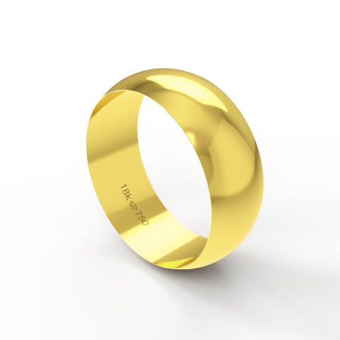 Aliança Casamento Noivado Compromisso parte Interna Reta Ouro Branco, Ouro Rose ou Amarelo 18k A750