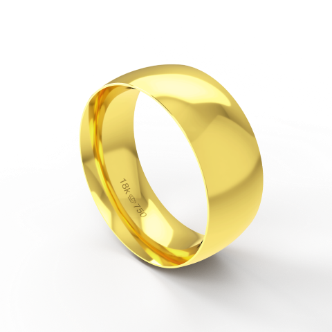 Aliança Casamento Noivado Compromisso parte Interna Anatômica Ouro Branco, Ouro Rose ou Amarelo 18k A800R