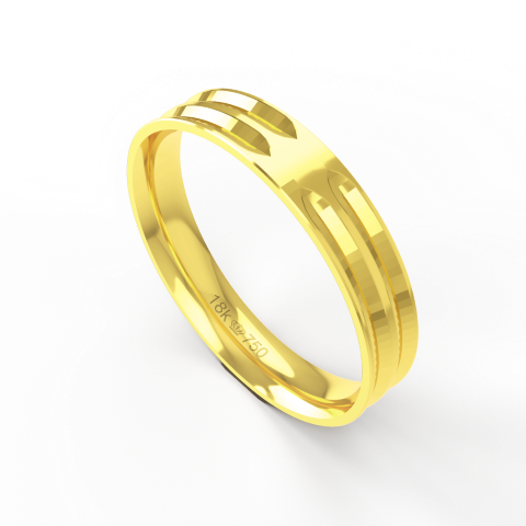 Aliança de Casamento Noivado Compromisso parte Interna Anatômica Ouro Branco, Ouro Rose ou Amarelo 18k C271RP