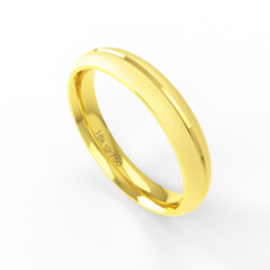 Aliança de Casamento parte Interna Anatômica Acabamento Fosqueado e Polido Ouro Branco, Ouro Rose ou Amarelo 18k C276R