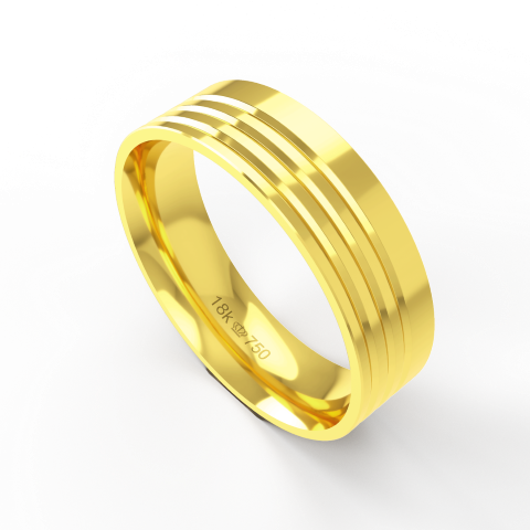 Aliança de Casamento Noivado Compromisso parte Interna Anatômica Ouro Branco, Ouro Rose ou Amarelo 18k C278R