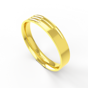 Aliança de Casamento Noivado Compromisso parte Interna Anatômica Ouro Branco, Ouro Rose ou Amarelo 18k C283R