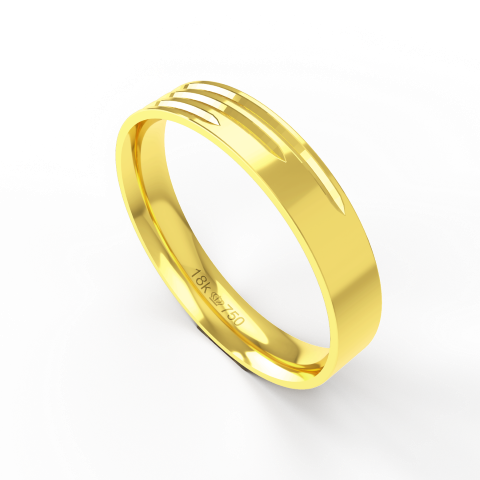 Aliança de Casamento Noivado Compromisso parte Interna Anatômica Ouro Branco, Ouro Rose ou Amarelo 18k C283R