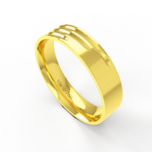 Aliança de Casamento Noivado Compromisso parte Interna Anatômica Ouro Branco, Ouro Rose ou Amarelo 18k C284R