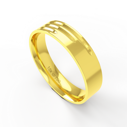 Aliança de Casamento Noivado Compromisso parte Interna Anatômica Ouro Branco, Ouro Rose ou Amarelo 18k C284R