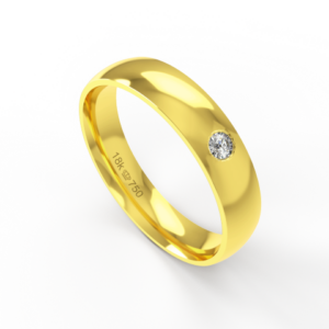 Aliança Casamento Noivado Compromisso parte Interna Anatômica Ouro Branco, Ouro Rose ou Amarelo 18k C344RAZ