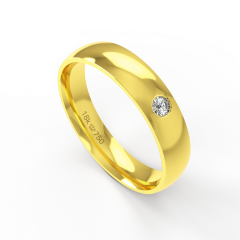 Aliança Casamento Noivado Compromisso parte Interna Anatômica Ouro Branco, Ouro Rose ou Amarelo 18k C344RAZ