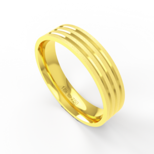 Aliança de Casamento Noivado Compromisso parte Interna Anatômica Ouro Branco, Ouro Rose ou Amarelo 18k C402R
