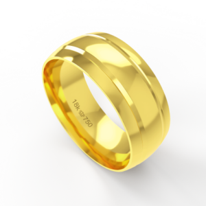 Aliança de Casamento Noivado Compromisso parte Interna Anatômica Ouro Branco, Ouro Rose ou Amarelo 18k C491R