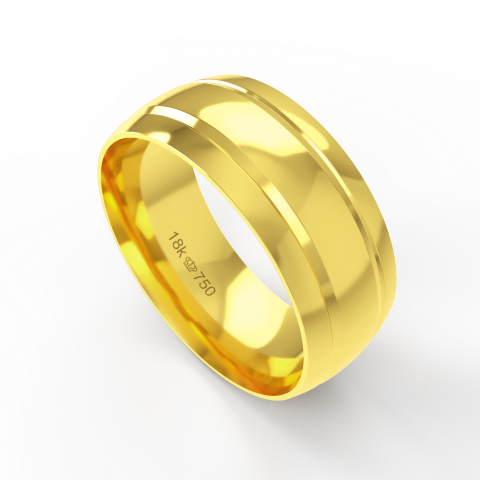 Aliança de Casamento Noivado Compromisso parte Interna Anatômica Ouro Branco, Ouro Rose ou Amarelo 18k C491R