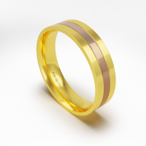 Aliança Casamento Noivado Ouro Branco, Ouro Rose ou Amarelo 18k C289RE