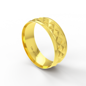 Aliança de Casamento Noivado parte Interna Anatômica Exterior Trabalhado em Alto Relevo Ouro Branco, Ouro Rose ou Amarel