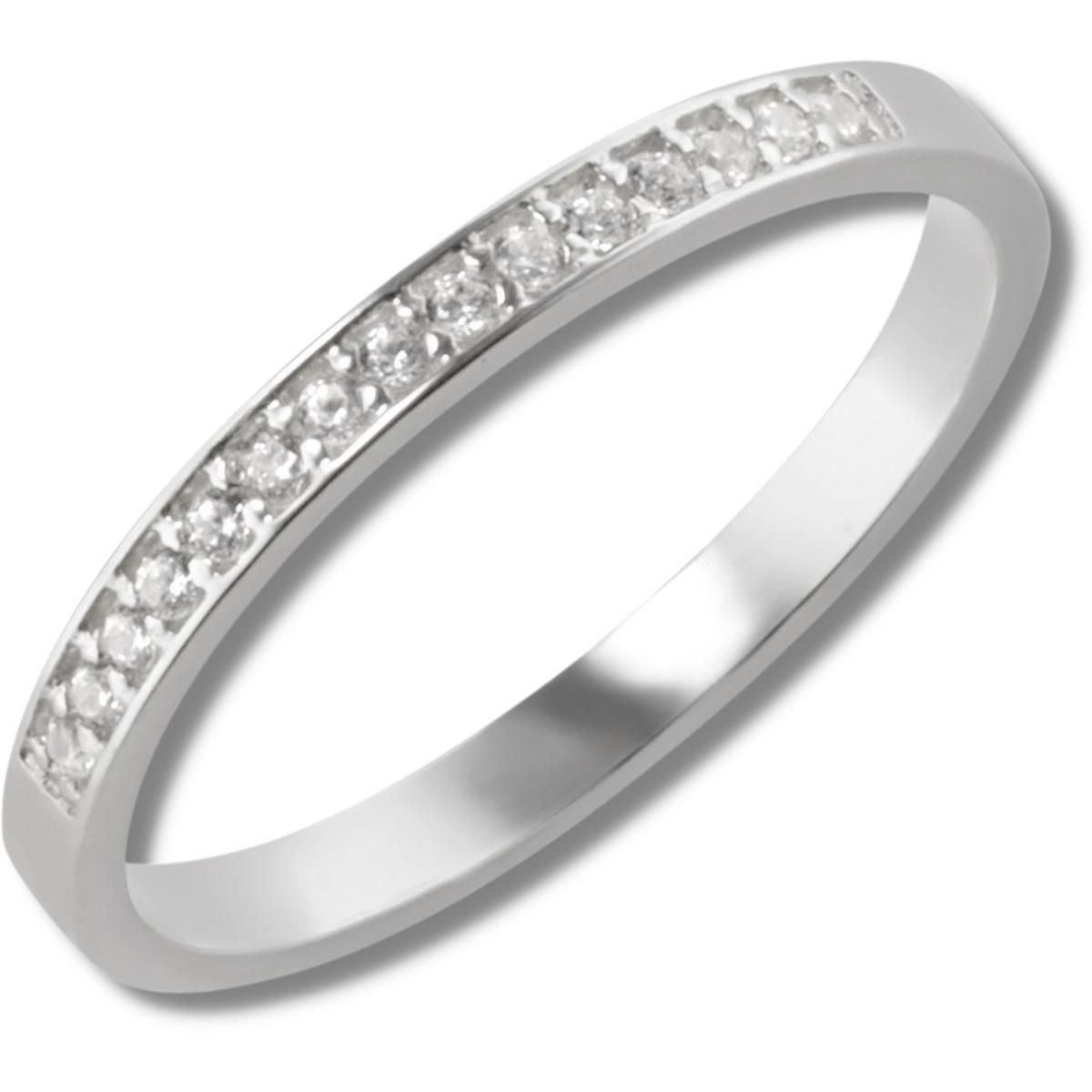 Anel Aparador em Prata de Lei 950 com Zircônias de 1mm 44669