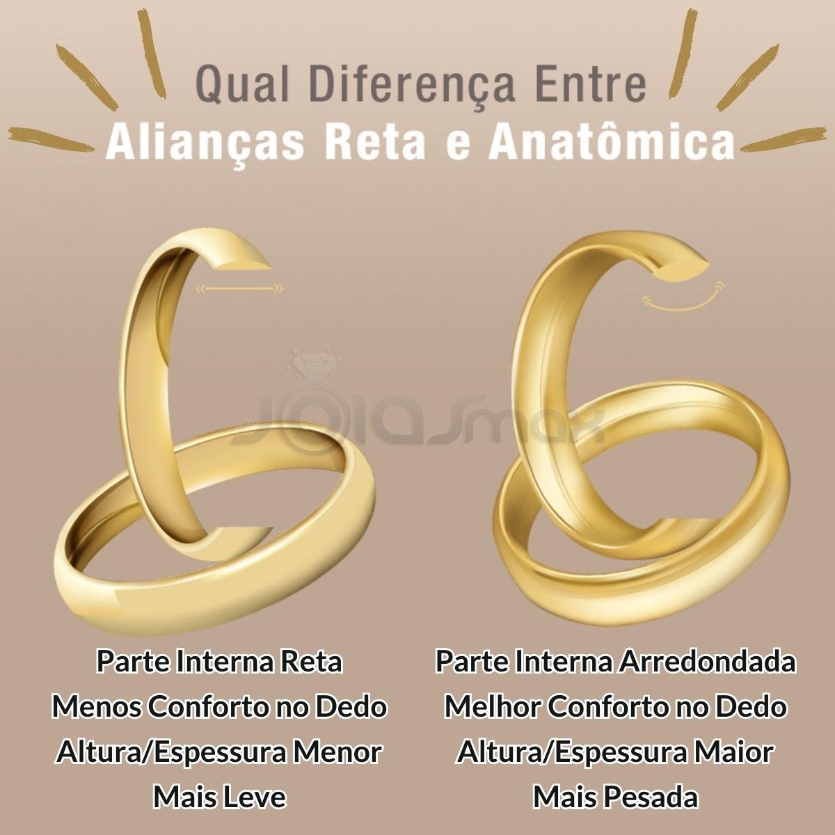 Aliança Casamento Blend Ouro 18k e Aço Inox Namoro Noivado Anatômica Acabamento Polido 6103 - Imagem 2
