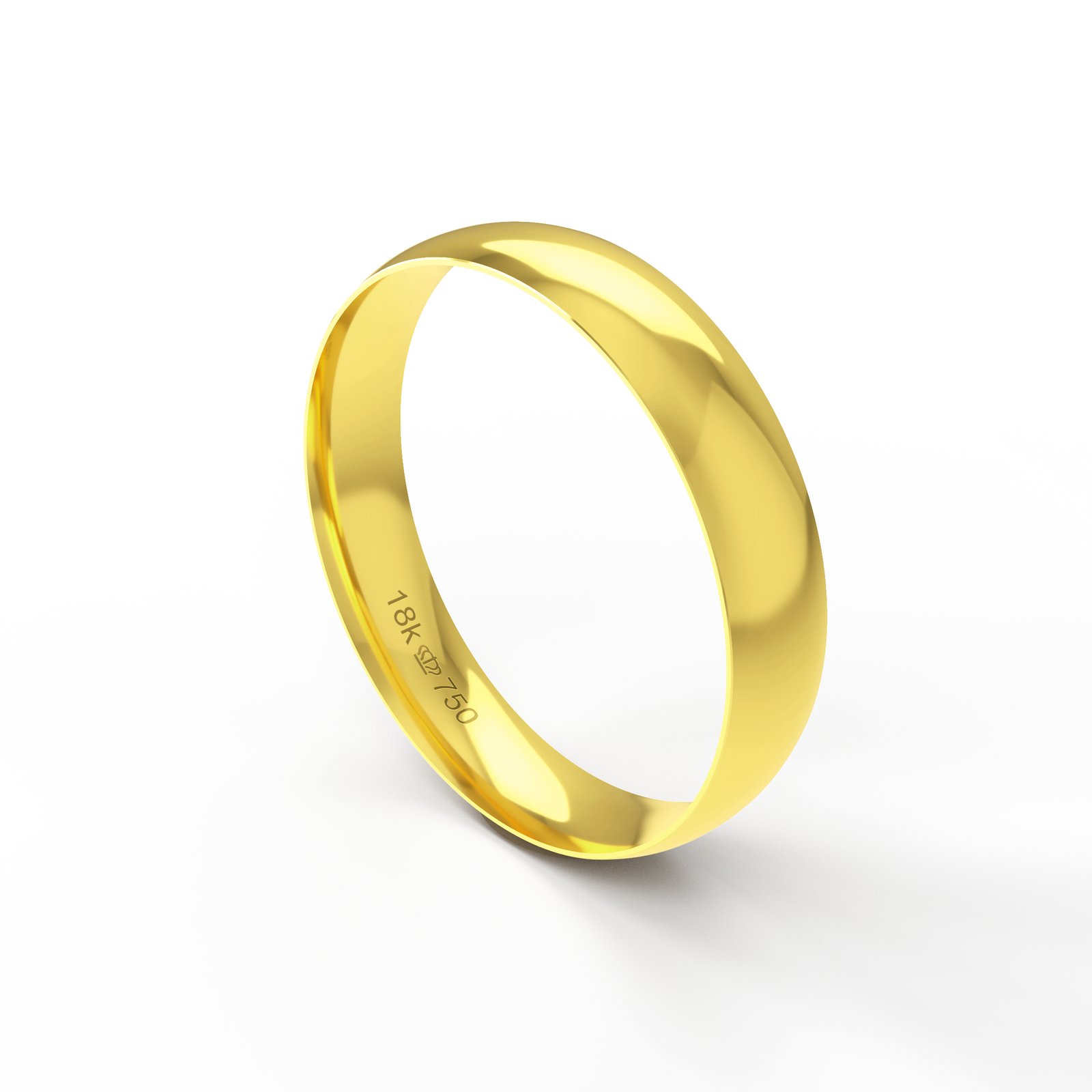 Aliança Ouro 10K Anatômica 4,3mm BA430R